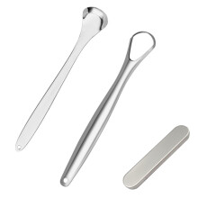 Professionelle Mundpflege, chirurgischer Edelstahl, ergonomisches Design, glatte Oberfläche, leicht zu reinigender, breiterer Schaberkopf,