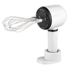 Cordless Double Head Electric Hand Mixer Baking Nonrust Steel Whisks 1200mAh Rechargeable Battery Compact Design White
