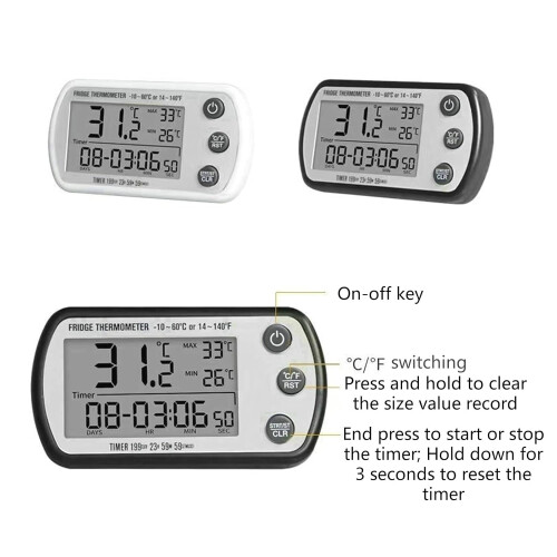 Digital Refrigerator Thermometer with Large EasyRead Display for Accurate Fridge Temperature Gauge 1