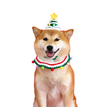 Small Dogs SantaClause Hat Scarf Bib-Green Christmas bib