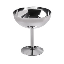 Stainless Steel Dessert Bowls with Stylish Metallic Finish and Flat Base for Ice Cream and Custard