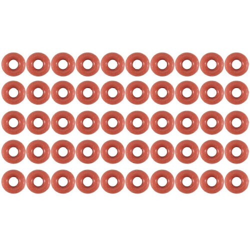 50 junções toroidais de silicone com 3 mm x 8 mm x 2,5 mm