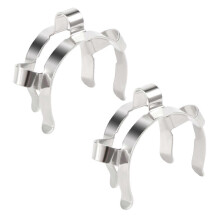 2 colliers de serrage Keck em aço inoxidável 24# para junções de vidro polido 24/29 e 24/40