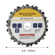 115mm Stainless Steel Wood Carving Disc 14 Tooth Shaping Cutter