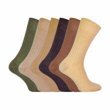 (9-12 A, Braun) Sock Snob - 6er Pack - 100% Ägyptische Baumwolle Socken für Herren | Baumwollsocken Schwarz