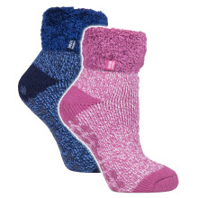 (04-Aug, HHL15 / HHL16) Heat Holders - 2 Paar weiche Winter-Lounge-Socken für Damen