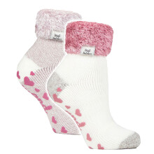 (04-Aug, HHL21 / HHL22) Heat Holders - 2 Paar weiche Winter-Lounge-Socken für Damen