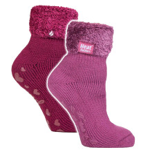 (04-Aug, HHL03 / HHL04) Heat Holders - 2 Paar weiche Winter-Lounge-Socken für Damen