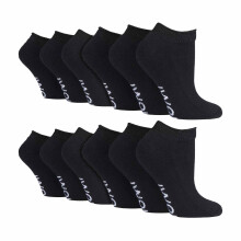 (6-8 A, Schwarz) IOMI - IOMI - 12er Pack Unisex Diabetiker Socken für Geschwollene Füsse | Extra Weite