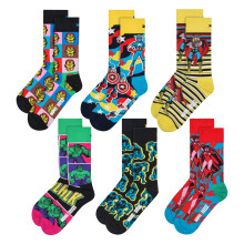 Happy Socks - 6 Pack Avengers Socks Bundle Novelty Socks | Gift Idea