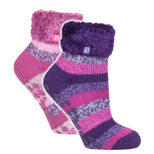 (04-Aug, HHL19 / HHL20) Heat Holders - 2 Paar weiche Winter-Lounge-Socken für Damen