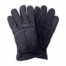 (M/L, Schwarz) THMO - Herren Thinsulate Lederhandschuhe für Winter Handschuhe mit Fleecefutter | THMO