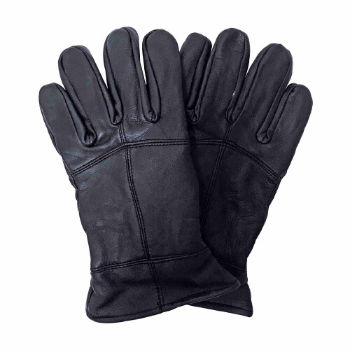 (M/L, Schwarz) THMO - Herren Thinsulate Lederhandschuhe für Winter Handschuhe mit Fleecefutter | THMO