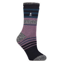 (04-Aug, Marine / Dunkelblaugrün) Heat Holders - Heat Holders - Damen-Thermosocken mit abwechslungsreichen Streifen - Cherith