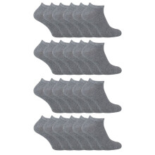 (4-6 Jahre, Grau) Sock Snob - 24er-Pack Multipack-Sneakersocken aus Baumwolle für Kinder