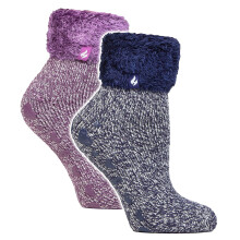 (04-Aug, HHL05 / HHL06) Heat Holders - 2 Paar weiche Winter-Lounge-Socken für Damen