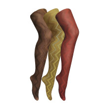 (M, Weben 2) Sock Snob - 3 Paar Damen-Strumpfhosen mit weichem Muster 80 Denier