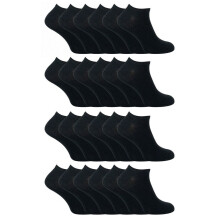 (7-10 Years, Schwarz) Sock Snob - 24er-Pack Multipack-Sneakersocken aus Baumwolle für Kinder
