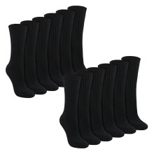 (04-Aug, Schwarz) Sock Snob - Sock Snob - Damensocken im 12er-Pack aus 100 % Baumwolle