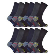 (Dec-14, Sortiert) Sock Snob - 12 Paar strapazierfähige gepolsterte Herren-Arbeitssocken