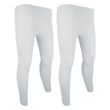 (M/L, Weiß) THMO - THMO - 2er Pack Thermo Leggings für Damen für den Winter