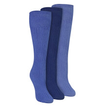 (04-Aug, Blau) Sock Snob - Sock Snob - Damen-Kniestrümpfe aus 100 % Baumwolle im 3er-Pack