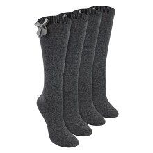 (7-10 Years, Grau) Sock Snob - 4er-Pack kniehohe Schulsocken für Mädchen mit Schleife