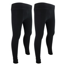 (M/L, Schwarz) THMO - THMO - 2er Pack Thermo Leggings für Damen für den Winter