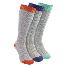 (04-Aug, Grau 1) Sock Snob - Sock Snob - 3 Paar extra lange warme weiche Wollsocken für Damen