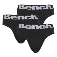 (Small, Black) Bench - 3 Pack Mens Cotton Briefs Underwear - Asner Collection