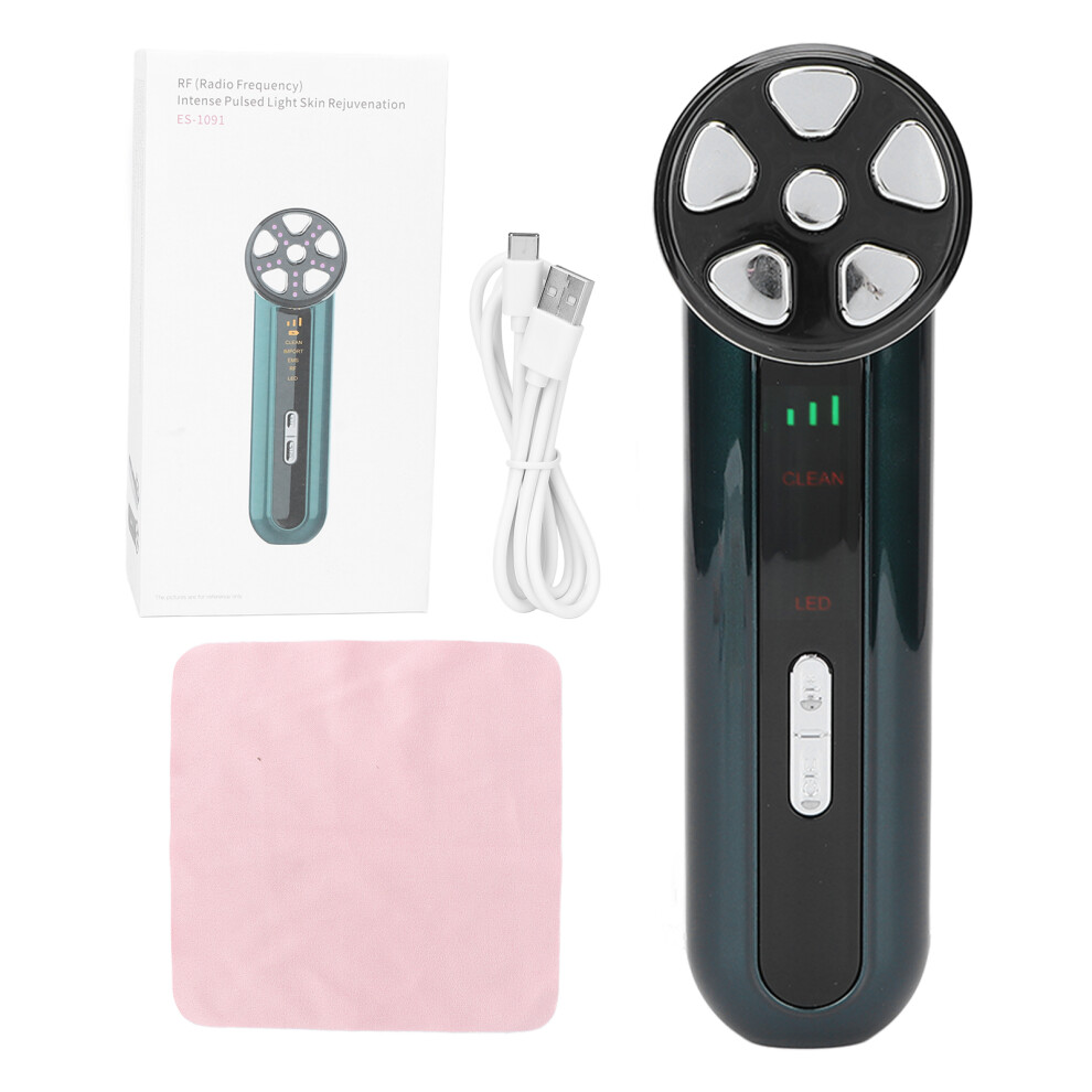 Facial Massage Skincare Device With Light Therapy, RF EMS Face Tightening Tool For Anti-Aging, Portable LED Beauty Massager With Hot Cool Function