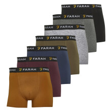 (M, Verschiedene) Farah - Farah - 7er Pack Herren Baumwoll Boxershorts Atmungsaktiv Kalle
