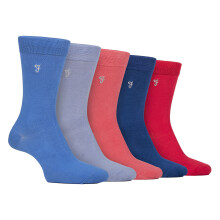 (39-45, Hell 4) Farah - Farah - 5er Pack Herren Weiche Atmungsaktive Bambus Socken