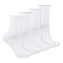 (05-Jul, Weiß) Steven - Steven - 4 Paar Damen Nahtlose Bambussocken weich atmungsaktiv ohne Gummibund