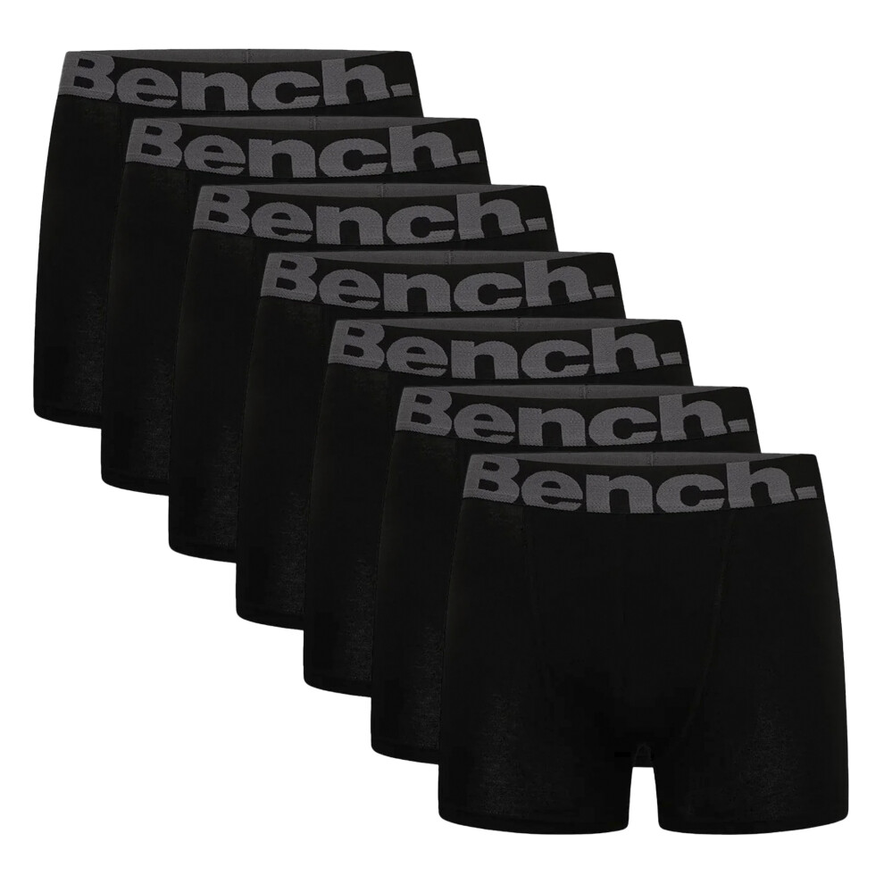 Bench (Xx-Large, Black) - 7 Pack Mens Cotton Boxers Underwear - Suttonia Collection