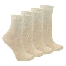 (2-3 Jahre, Hellbeige) Steven - Steven - 4 Paar Kinder Nahtlose Socken aus Bio Baumwolle weich bequem