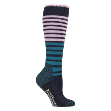 (04-Aug, Marineblau gestreift) Blueguard - Dicke Lange Socken Für Damen | Blueguard | Atmungsaktiv Langlebig Stiefelsocken