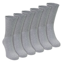 (06-Nov, Grau) Sock Snob - Sock Snob - 6 Paar Herren Diabetikersocken weich atmungsaktiv ohne Gummi