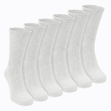 (06-Nov, Weiß) Sock Snob - Sock Snob - 6 Paar Herren Diabetikersocken weich atmungsaktiv ohne Gummi