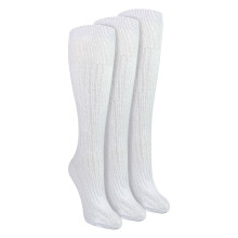 (04-Aug, Weiß) Sock Snob - Sock Snob - Damen-Kniestrümpfe aus 100 % Baumwolle im 3er-Pack