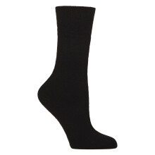 (04-Aug, Schwarz) Gentle Grip - Gentle Grip - Damen Weiche Thermo-Socken ohne Gummibund mit Wabenbund
