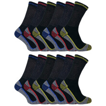 (Dec-14, Sortiert) Sock Snob - 12 Paar Unisex-Arbeitssocken aus weichem atmungsaktivem Bambus