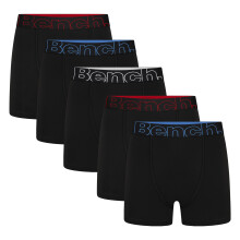 (Large, Black) Bench - 5 Pack Mens Cotton Boxers Underwear - Brento Collection
