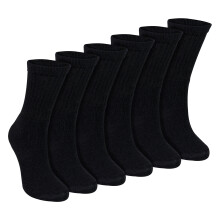 (4-6 Jahre, Schwarz) Sock Snob - Sock Snob - 6er Pack Jungen Sportsocken aus atmungsaktiver Baumwolle