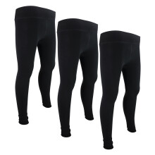 (S/M, Schwarz) THMO - THMO - 3er Pack Thermo Leggings für Damen für den Winter