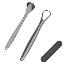 Portable And Convenient Stainless Steel Tongue Scraper, Breath Freshness Ensured Through Surgical Stainless Steel Construction, For Both Adults And K