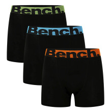 (Large, Black) Bench - 3 Pack Mens Cotton Boxers Underwear - Tonder Collection