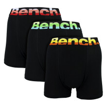 (XX-Large, Schwarz) Bench - Bench - 3er Pack Herren Baumwoll Boxershorts Unterwäsche Arnav
