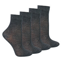 (4-6 Years, Melange Graphit) Steven - Steven - 4 Paar Kinder Nahtlose Socken aus Bio Baumwolle weich bequem
