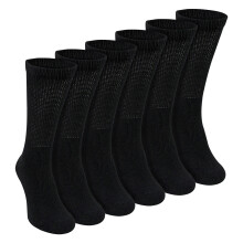 (06-Nov, Schwarz) Sock Snob - Sock Snob - 6 Paar Herren Diabetikersocken weich atmungsaktiv ohne Gummi